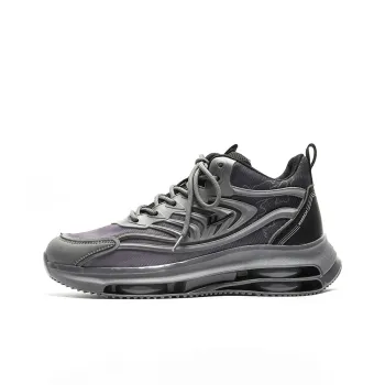 Warrior High Top Running Shoes Men's Gray Black