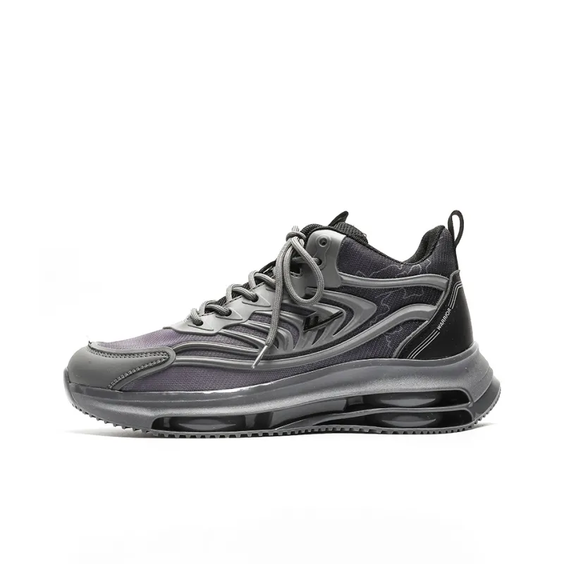 Warrior High Top Running Shoes Men's Gray Black-0