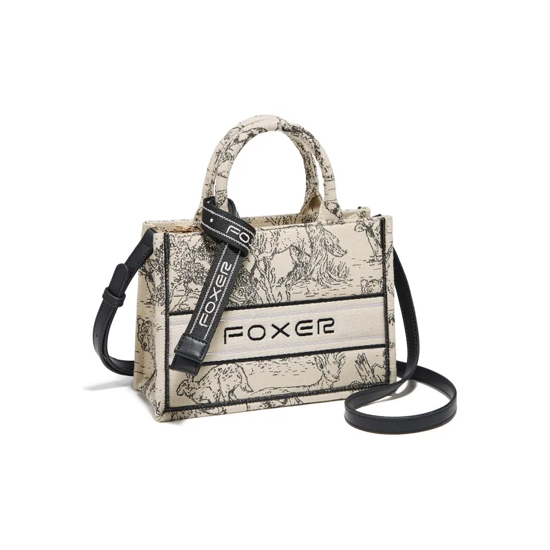 FOXER Fabric Fashion Commute Handbag Shoulder Bag Crossbody Bag Regular Women's Graffiti Black-2