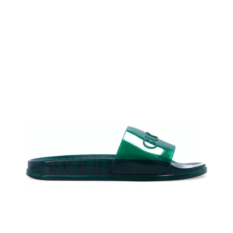 GUCCI Slide Sandal 'Transparent Green'-1