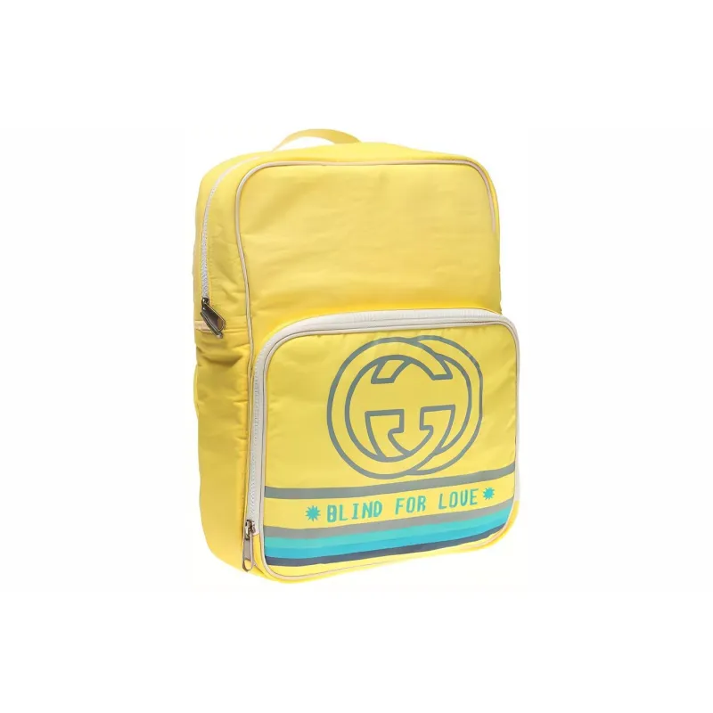 GUCCI Nylon Backpack Unisex Light Yellow-1