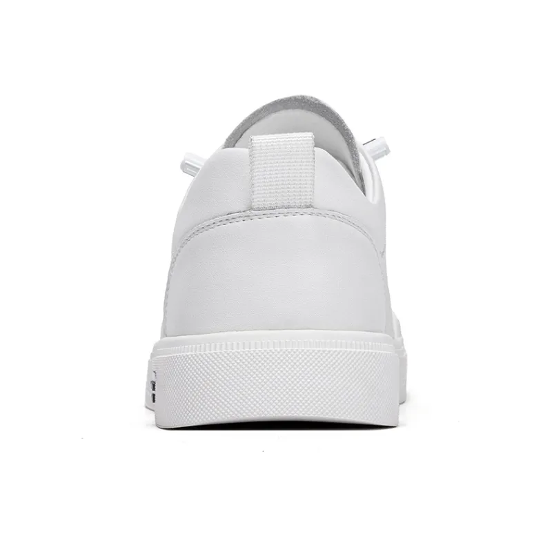 JOSINY Lightweight And Breathable Low-Top Skateboard Shoes Men's White Black-8