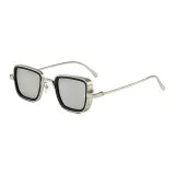 Silver Frame with White Mirrored Lens