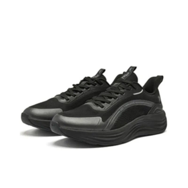 QIAODAN Anti Slip Wear Resistant Low Top Training Shoes Men's Black-1