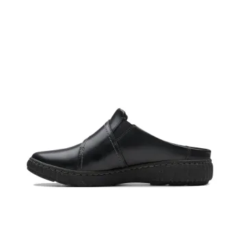 Clarks Rubber Sole Abrasion-Resistant Slip-Resistant Wrap-toe Slippers Women's Black