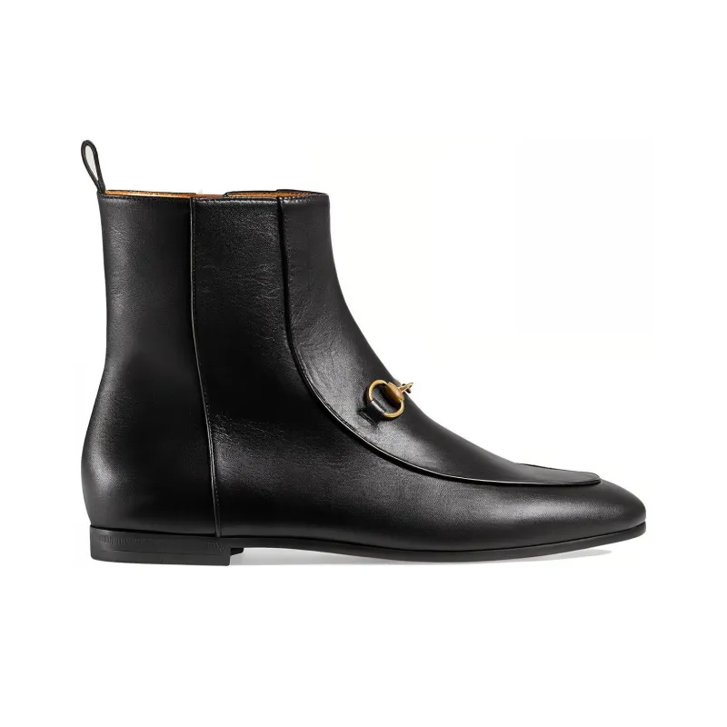 GUCCI Jordaan Leather Ankle Boot-1