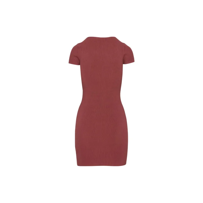 ARITZIA Babaton Emerge Dress Short-Sleeved Dresses Women's Sundried Red-1