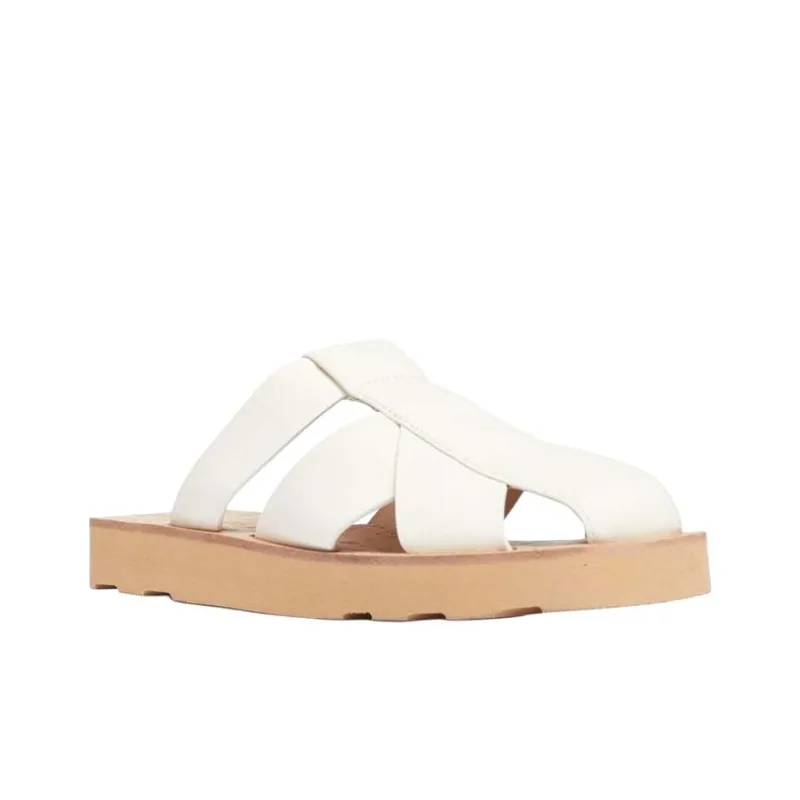 GABRIELA HEARST Rubber Sole Wrap-toe Slippers Women's White-2