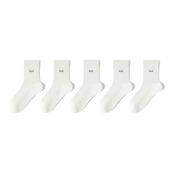 MIIOW Mid Calf Socks Unisex 5 Pack
