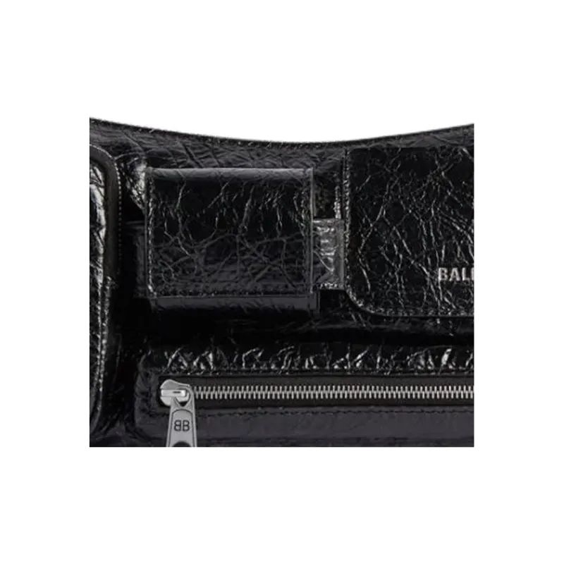 Balenciaga Superbusy Pocket Detailed Shoulder Bag-4