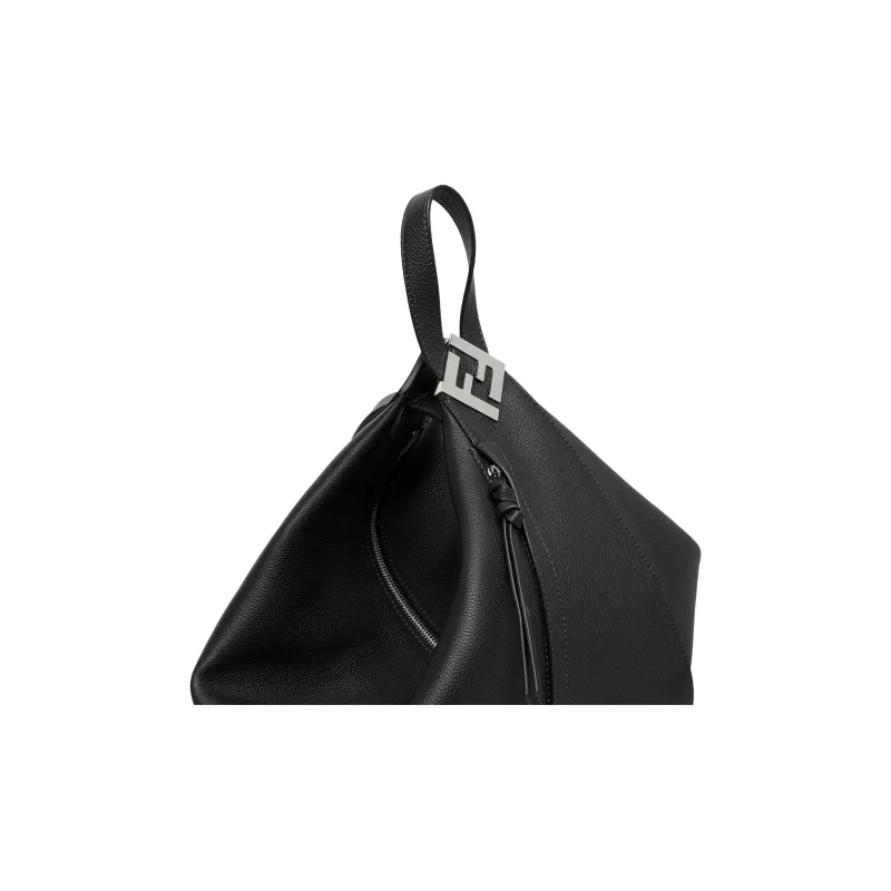 FENDI Calfskin Backpack Large Size Men's Black-5