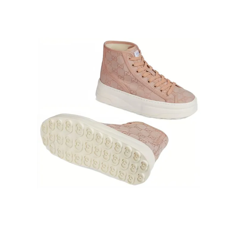 GUCCI Stylish Skateboarding Shoes Women's Pink-4