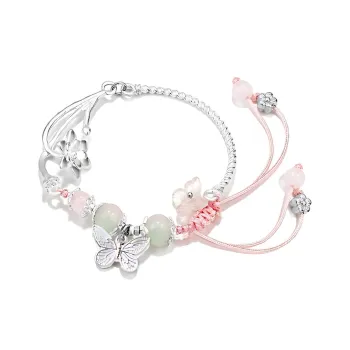 GUDS GAVE Colored Glaze Jade Bracelet Good Luck Women's