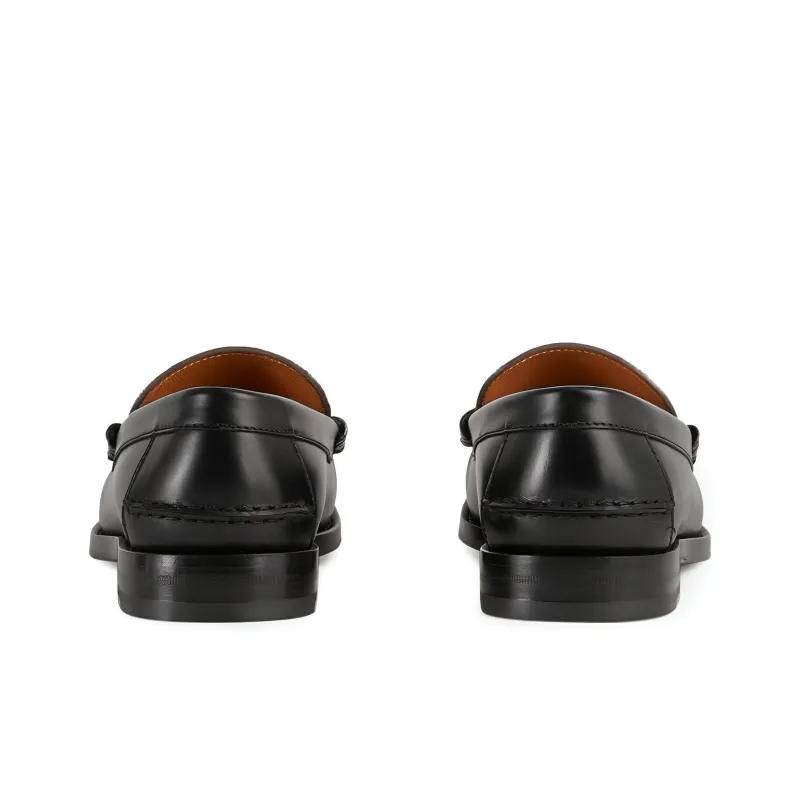 GUCCI Tassel Gg Canvas Loafers Black Ebony-3