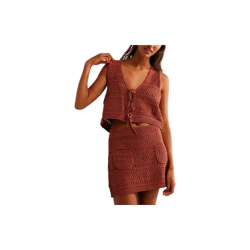 FREE PEOPLE Two Piece Skirt Sets Women's Maple Syrup