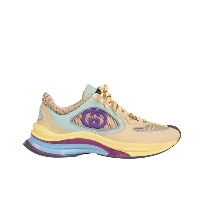 GUCCI RUN Low-Top Casual Shoes Women's Yellow-1