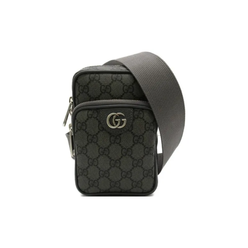 GUCCI Ophidia Canvas Shoulder Bag, Crossbody Bag Mini Men's Gray/Black-0