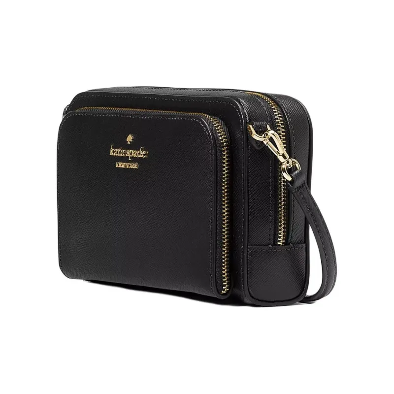 Kate Spade Staci Saffiano Leather Shoulder Bag Crossbody Bag Women's Black-1