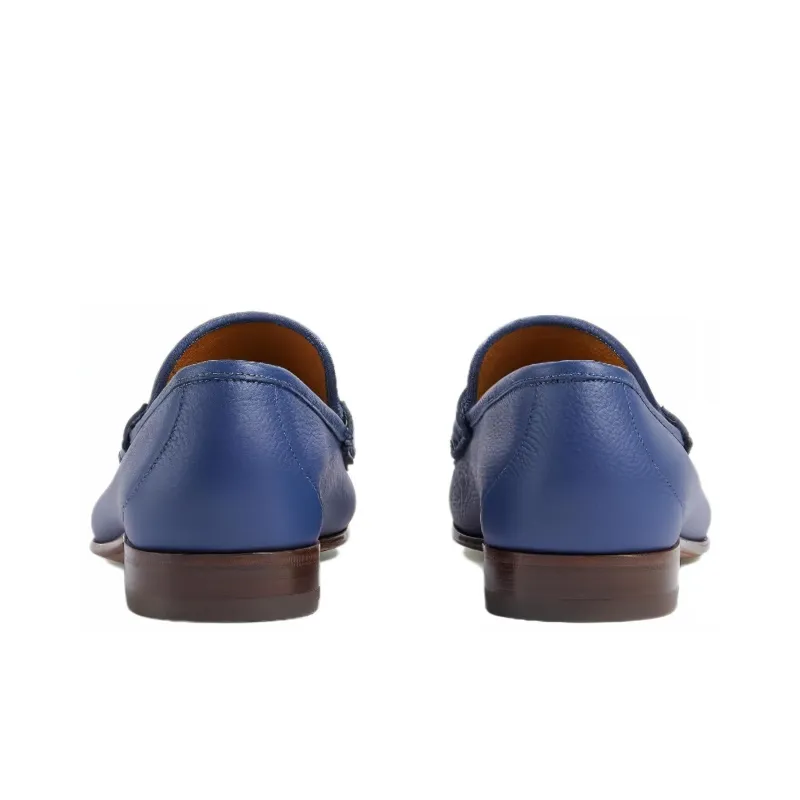 GUCCI Web Stripe Horsebit Loafer 'Washed Indigo'-4