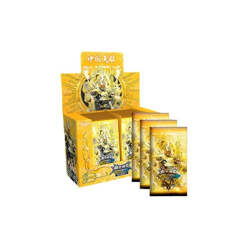 AULDEY China Hero Armor Hero God Of War Edition First Batch Competitive Collectible Card Accessories 12 Packs/box