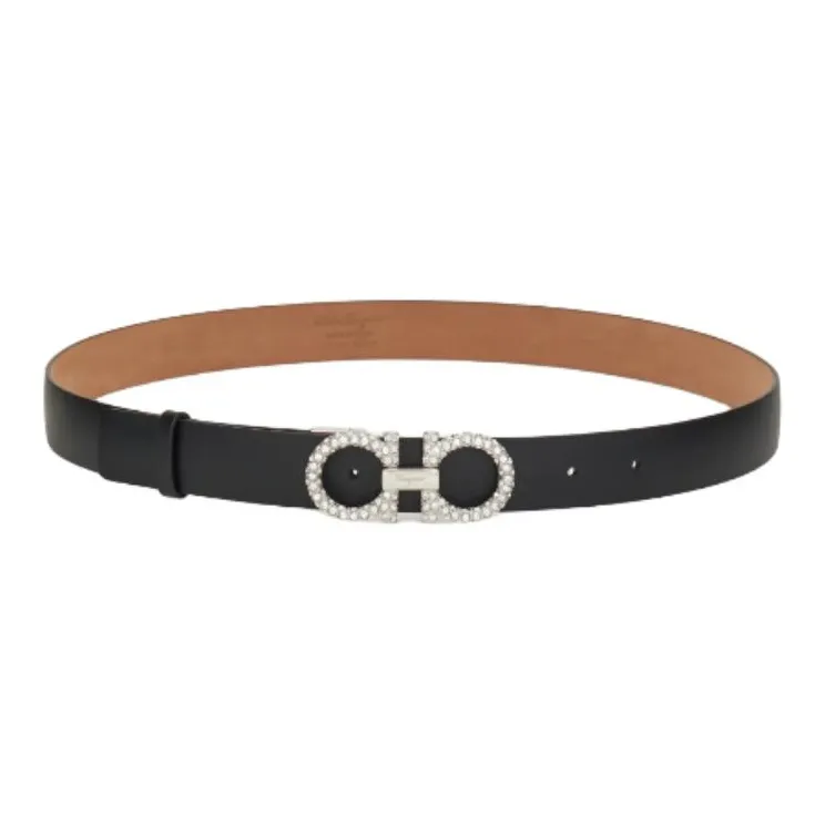 Ferragamo Embellished Gancini Buckle Belt-0
