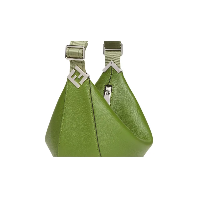FENDI ROMA Calfskin Crossbody Bag Shoulder Bag Men's Green-4