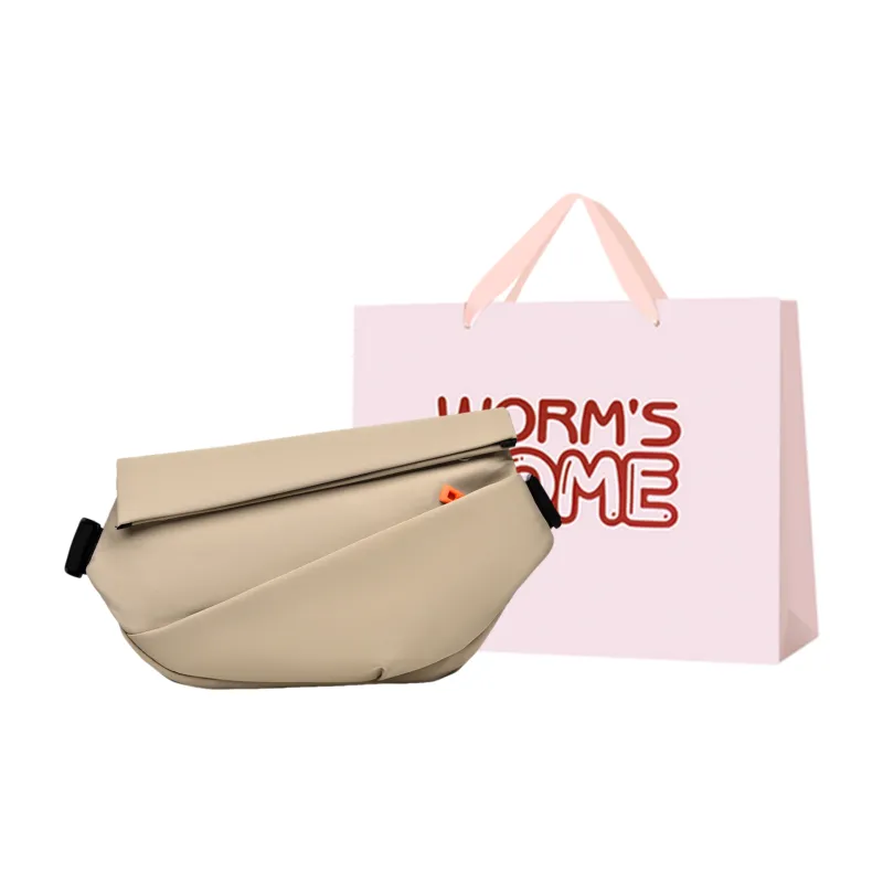 Worm's Home Oxford Crossbody Bag Men's Gray/Black/Apricot/Ecru-8