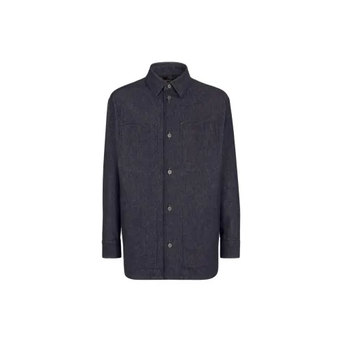 FENDI Denim Jackets Men Blue