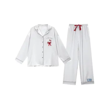 GUKOO x Hello Kitty Pajama Set Women's Light Gray