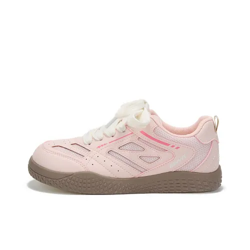 Binya Skateboard Shoes Women's Low-Top Pink