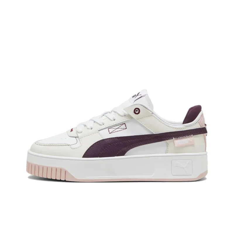 PUMA Carina Street Anti Slip Wear Resistant Low Top Skateboard Shoes Women's White-0