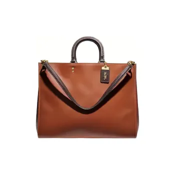COACH Rogue Natural Pebbled Leather Handbag Shoulder Bag Crossbody Bag Large Size Women's Saddle Color