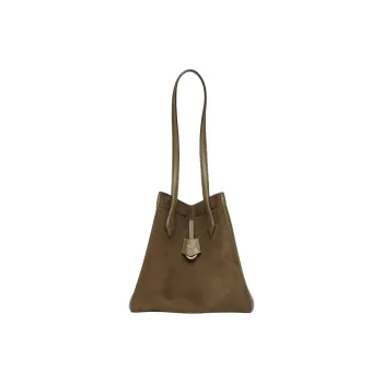 FENDI Origami Goatskin Handbag, Shoulder Bag Women's Dark Green