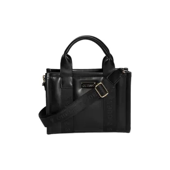 GUESS Artificial Leather Tote Bag Shopping Bag Shoulder Bag Crossbody Bag Handbag Mini Women's Black