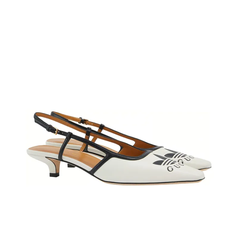 Adidas Originals x GUCCI Mid Low Heel Shoes Women's White-1