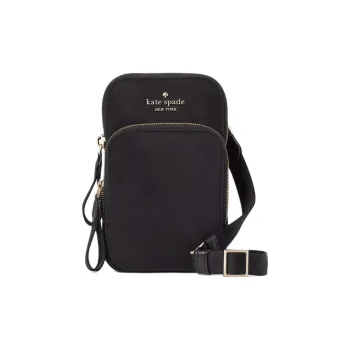Kate Spade Chelsea Recycled Nylon Cell Phone Pouch, Shoulder Bag, Crossbody Bag Women's Black