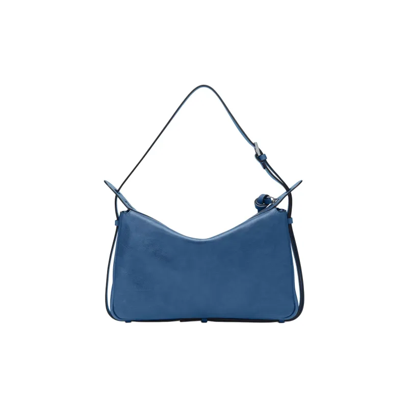 FENDI Leather Handbag Shoulder Bag Women's Blue-2