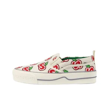 GUCCI Tennis 1977 Stylish Skateboarding Shoes Women's White