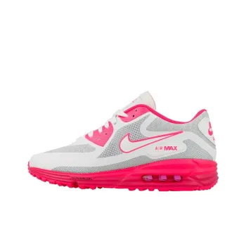 Nike Air Max Lunar90 Anti-Slip Wear-Resistant Low-Top Casual Shoes Unisex Gray Pink