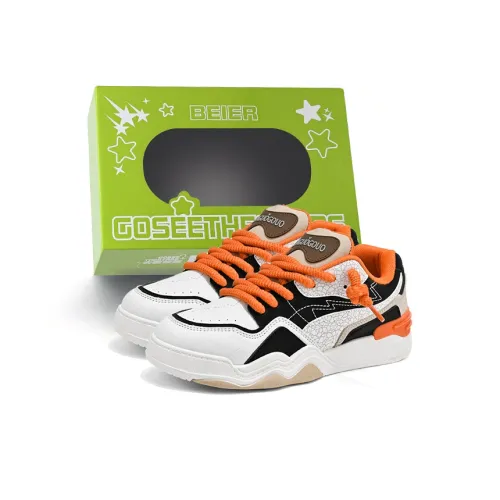 BEIER Skateboard Shoes Men Low-Top Orange