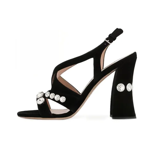 MIU MIU Strap Sandals Women's Black