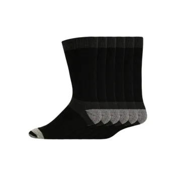 Dickies Mid-Calf Socks Men's 6 Pack Black
