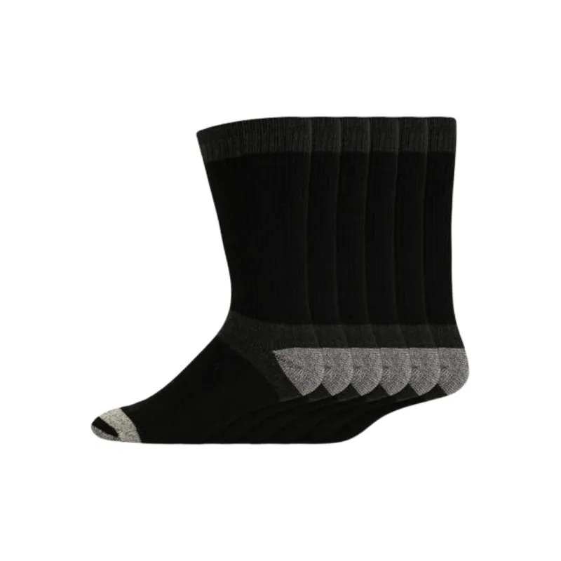 Dickies Mid-Calf Socks Men's 6 Pack Black-0