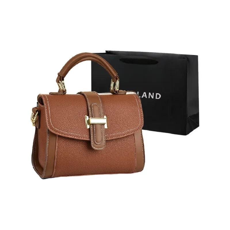 PINK·LAND PU Shoulder Bag, Handbag Regular Women's Plaid Coffee/Plaid Coffee/Black/Khaki/Blue/Ecru/Earth Yellow-9