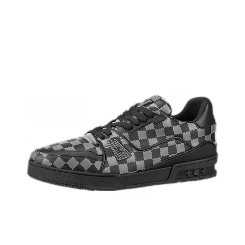 LOUIS VUITTON X Nigo Trainers 'Grey Plaid'-0