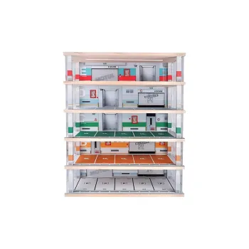 Kavi Toy Car Storage Parking Lot Garage Scenario Small Car Display Case 1 32 Model Accessories