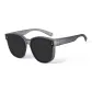 Transparent Gray Frame with Polarized Lens