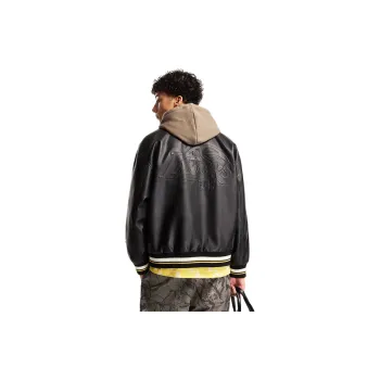 Nba X JACK&JONES JACK&JONESxnba Leather Jackets Unisex Pure Black E43