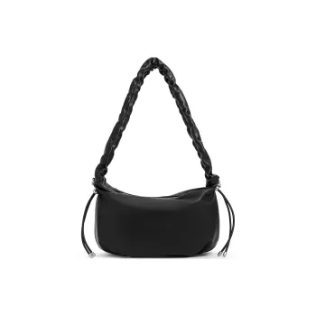 CHARLES&KEITH PU Shoulder Bag Crossbody Bag Medium Size Women's Noir Black/Oat