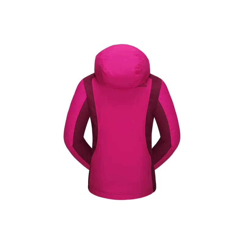 ALPINT MOUNTAIN Waterproof, Windproof, Breathable, Abrasion Resistant, Thermal Windbreaker Jacket Women's Rose Red-1